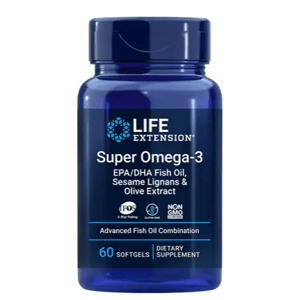Life Extension Super Omega-3 EPA/DHA Fish Oil, Sesame Lignans & Olive Extract (rybí olej se sezamovými lignany a olivovým extraktem), 60 kapslí Expirace: 12/2023