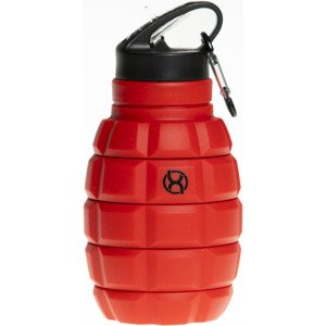 BrainMax Grenade bottle, skládací silikonová lahev na vodu, 580 ml Barva: Červená