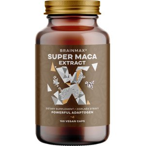BrainMax Super Maca extrakt, 700 mg, 100 rostlinných kapslí *CZ-BIO-001 certifikát / Zvládněte lépe stres, mějte více energie a podpořte své reprodukční zdraví!
