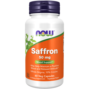 Now® Foods NOW Saffron, šafrán, 50 mg, 60 rostlinných kapslí