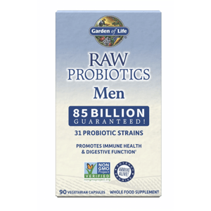 Garden of Life Raw Probiotics Men, probiotika pro muže, 85 miliard, 31 probiotických kmenů, 90 kapslí