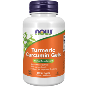 Now® Foods NOW Turmeric Curcumin, kurkumin standardizovaný extrakt, 60 softgelových kapslí