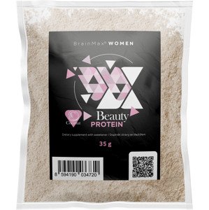 BrainMax Women Beauty Protein, protein pro ženy s kolagenem, keratinem a vitamíny, 35 g, 1 dávka Příchuť: Kokos Nativní syrovátkový protein nejvyšší kvality s prémiovým kolagenem Naticol® a dalšími složkami, 28 dávek