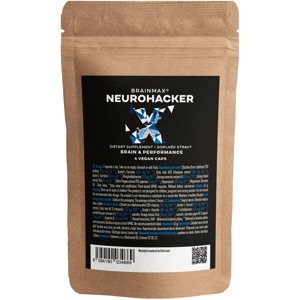 BrainMax NeuroHacker, Dopamine Upgrade! 4 rostlinné kapsle, VZOREK Nootropikum založené na 8 vědecky ověřených látek pro podporu motivace, koncentrace a mentálního výkonu