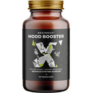 BrainMax MOOD BOOSTER, komplex pro podporu nálady, 90 rostlinných kapslí Komplex pro podporu nálady, snížení napětí, klid a mentální jasnost, 45 dávek, doplněk stravy