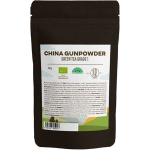 BrainMax Pure China Gunpowder Grade 1, zelený čaj, BIO, 100 g *CZ-BIO-001 certifikát