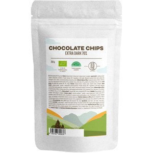BrainMax Pure Dark Chocolate 70% Chips, čokoládové pecičky z hořké čokolády, BIO, 250 g *CZ-BIO-001 certifikát