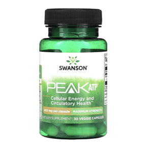 Swanson Peak ATP Maximum Strength, podpora energie, 30 rostlinných kapslí Doplněk stravy