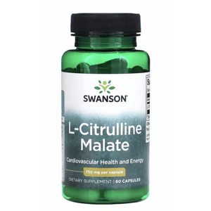 Swanson L-Citrulline Malate, citrulin malát, 750 mg, 60 kapslí Doplněk stravy