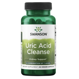 Swanson Uric Acid Cleanse, snížení kyseliny močové, 60 rostlinných kapslí Doplněk stravy