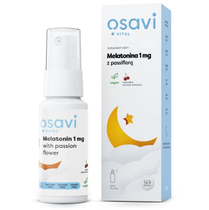 Osavi Melatonin with Passion Flower Oral Spray, Melatonin ústní sprej s mučenkou, třešeň, 1 mg, 25 ml doplněk stravy