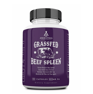 Ancestral Supplements, Grass-fed Beef Spleen, hovězí slezina, 180 kapslí, 30 dávek Doplněk stravy