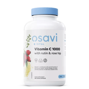 Osavi Vitamin C with Rutin a Rose Hip, 1000 mg Vitamín C s Rutinem a Šípkem, 180 vegan kapslí Doplněk stravy
