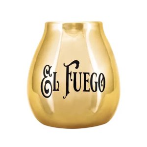 Yaguar Keramická kalabása s logem El Fuego (zlatá) 350 ml