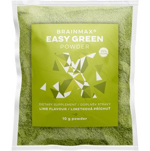 BrainMax Easy Greens, Limetka, 10 g, 1 dávka Směs zelených potravin s BIO kurkumou, stévií a citronovou trávou, 1 dávka
