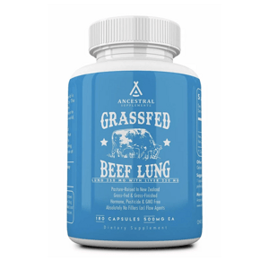 Newtraceuticals Ancestral Supplements, Grass-fed Beef Lung, Hovězí plíce v Grass-fed kvalitě, 180 kapslí Doplněk stravy