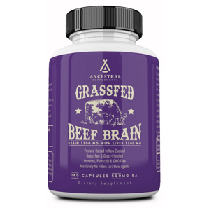 Newtraceuticals Ancestral Supplements, Grass-fed Beef Brain, hovězí mozek, 180 kapslí, 30 dávek Doplněk stravy