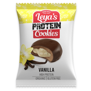Leya's Protein Cookies Vanilla, Proteinová cookie, Vanilková v čokoládě, BIO, 40 g