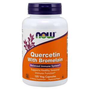 Now® Foods NOW Quercetin & Bromelain, Kvercetin 800 mg, 120 rostlinných kapslí