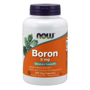 Now® Foods NOW Boron (bor), 3 mg, 250 kapslí