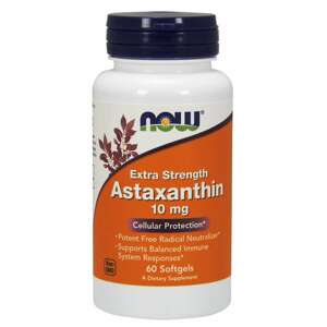 Now® Foods NOW Astaxanthin, 10 mg, 60 softgel kapslí