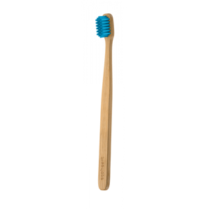 EcoHearth EcoHeart - Bambusový zubní kartáček ve skleněném pouzdře Barva: Modrý