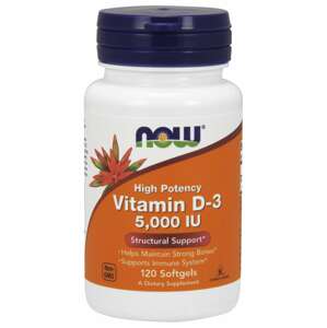 Now® Foods NOW Vitamin D3, 5000 IU, 120 softgel kapslí