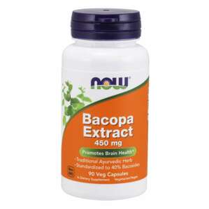 Now® Foods NOW Bacopa monnieri (Brahmi) extrakt, 450 mg, 90 rostlinných kapslí