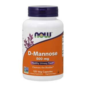 Now® Foods NOW D-Manóza, 500 mg, 120 rostlinných kapslí