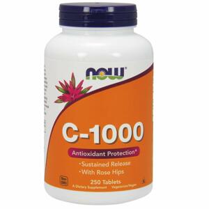 Now® Foods NOW Vitamin C-1000 se šípkem a postupným uvolňováním, 250 tablet