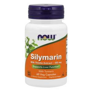 Now® Foods NOW Silymarin with Turmeric (extrakt z ostropestřce s kurkumou), 150 mg, 60 rostlinných kapslí