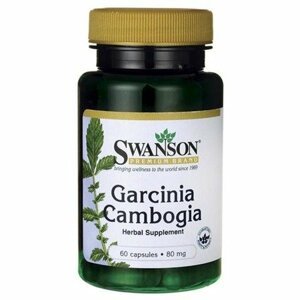 Swanson Garcinia Cambogia 5:1 Extract, 80 mg, 60 kapslí