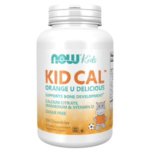 Now® Foods NOW Kid Cal, Orange, Vápník, Hořčík, Vitamín D pro děti, 100 bonbónů