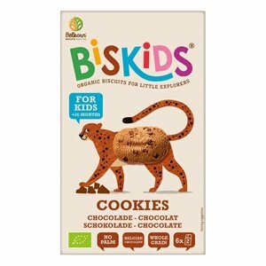 BISkids - BIO dětské celozrnné sušenky s belgickou čokoládou 36M+, 120g *CZ-BIO-001 certifikát