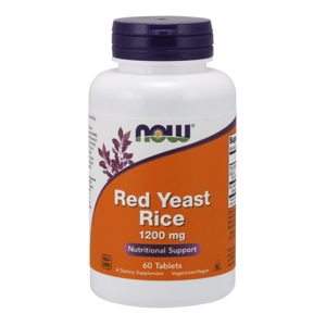 Now® Foods NOW Red Yeast Rice Concentrated 10:1 Extract (Červená kvasnicová rýže, extrakt), 1200 mg, 60 tablet
