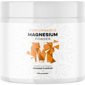 BrainMax Performance Magnesium Powder Pomeranč (hořčík bisglycinát), nová méně sladká verze,  450 g