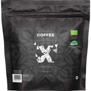 BrainMax Coffee Aroma (Arabica 30% + Robusta 70%), zrnková káva, BIO, 250 g *CZ-BIO-001 certifikát