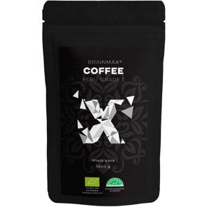 BrainMax Coffee Káva Peru Grade 1, mletá, BIO, 1000 g *CZ-BIO-001 certifikát