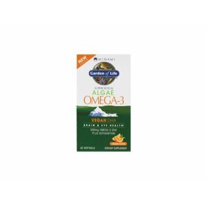 Garden of Life Omega-3 vegan z mořských řas, pomeranč, 60 kapslí
