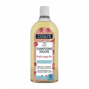 Coslys - Sprchový šampon bez mýdla 2v1 na vlasy a tělo Červené bobule, 750 ml