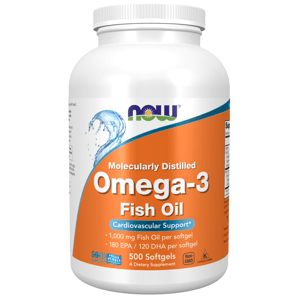 Now® Foods NOW Omega-3, molekulárně destilované, 500 softgelových kapslí