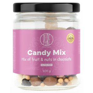 BrainMax Pure Candy Mix, Sladký mix oříšků a lyofilizovaných malin, 300 g Směs oříšků v čokoládě a lyofilizovaných malin