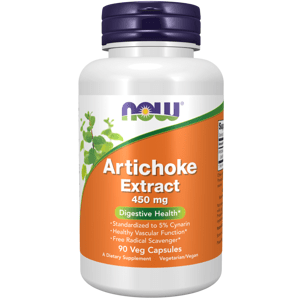 Now® Foods NOW Artichoke (Extrakt z Artyčoku), 450 mg, 90 rostlinných kapslí