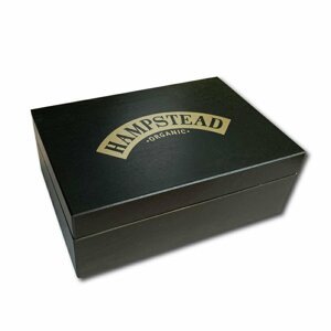 Hampstead Tea London Hampstead Tea - Luxusní černá dřevěná kazeta mix sáčkových BIO čajů 78ks - 6 druhů *CZ-BIO-002 certifikát