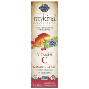 Garden of life Mykind Organics Vitamin C Organic spray, Vitamín C ve spreji, třešeň a mandarinka, 58 ml