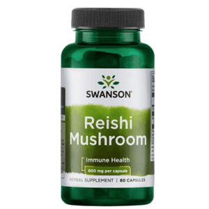 Swanson Reishi Mushroom, 600 mg, 60 kapslí