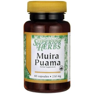 Swanson Muira Puama (extrakt 10:1), 250 mg, 60 kapslí