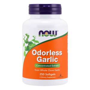Now® Foods NOW Odorless Garlic (česnekový extrakt bez zápachu), 250 softgelových kapslí