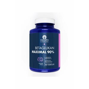 Renovality - Betaglukan 90% MAXIMAL s Vitamínem C přírodního původu, 90 tobolek