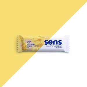 Sens - Proteínová tyčinka PLEASURE  s múkou z cvrčkov - Ananás & Kokos, 40 g
